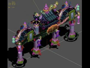 cartoon sky city - tianmen archway 03 3D Model