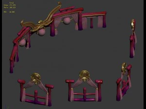 cartoon sky city - once upon a time superhero myst 3D Model