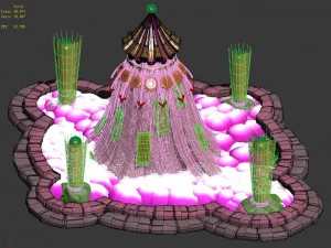 cartoon sky city - once upon a time superhero myst 3D Model