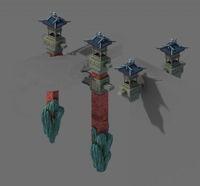air buildings - tower Modelo 3D .c4d .max .obj .3ds .fbx .stl .blend 