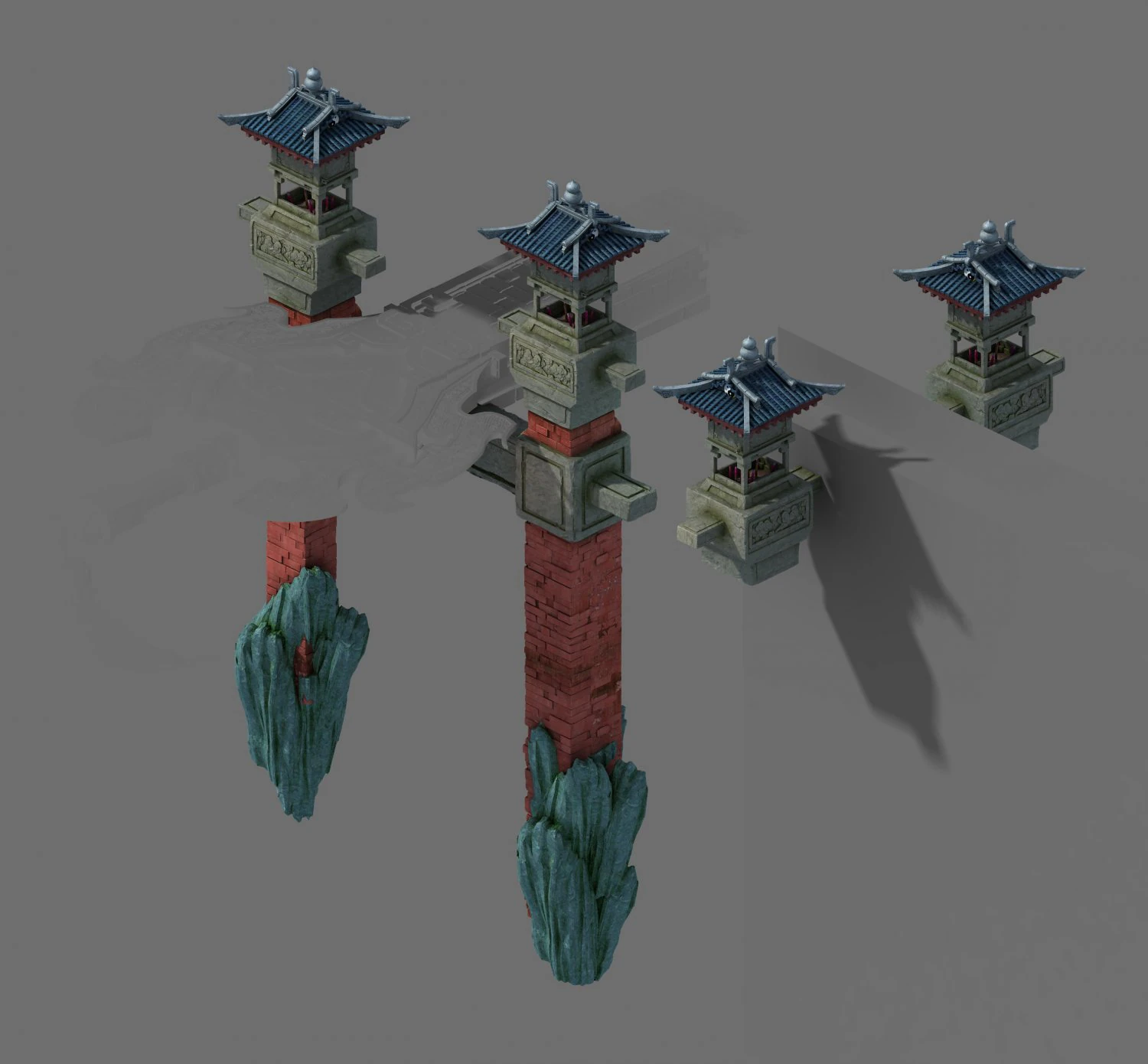 air buildings - tower 3D Model .c4d .max .obj .3ds .fbx .stl .blend
