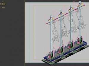 game model - arena flagpole Model 3D