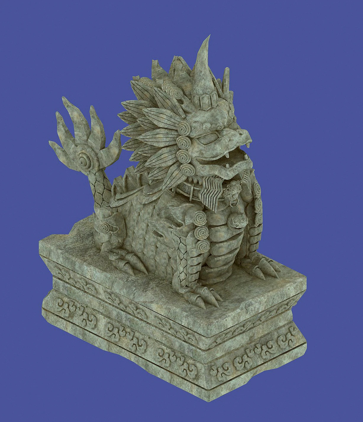 long health nine son - zhi 3D Model .c4d .max .obj .3ds .fbx .stl .blend 