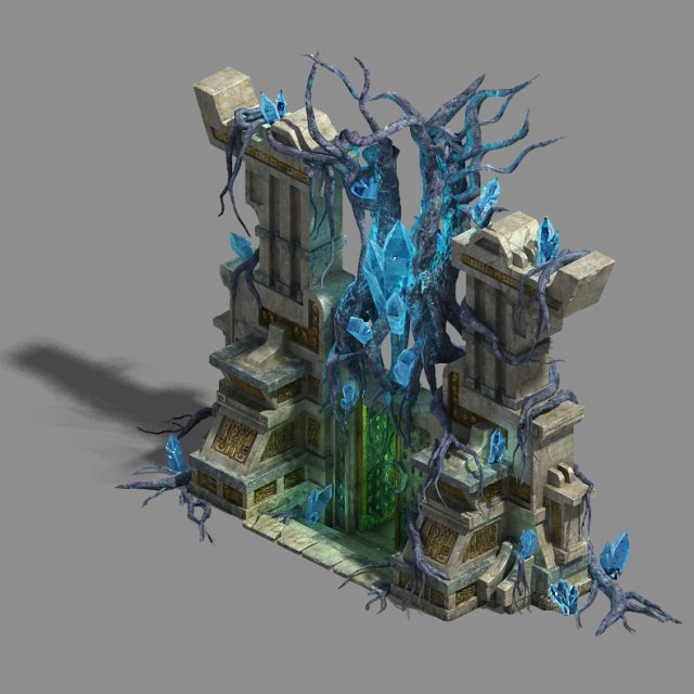maya monuments - entrance 3D Модель .c4d .max .obj .3ds .fbx .stl .blend 