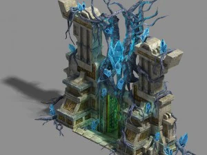 maya monuments - entrance 3D Model