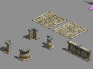 maya monuments - entrance 3D Модель