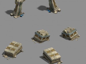 maya monuments - entrance 3D Модель