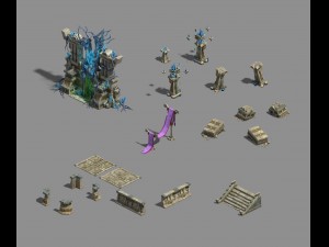 maya monuments - entrance 3D Модель