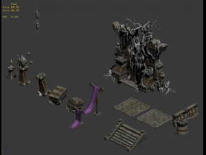 maya monuments - entrance 3D Модель