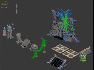 maya monuments - entrance 3D Модель