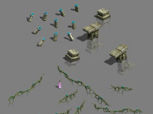 maya monuments - debris 3Dモデル