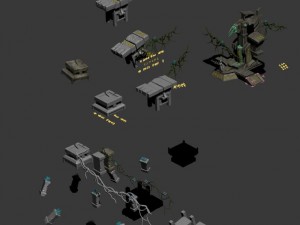 maya monuments - debris 3D Model