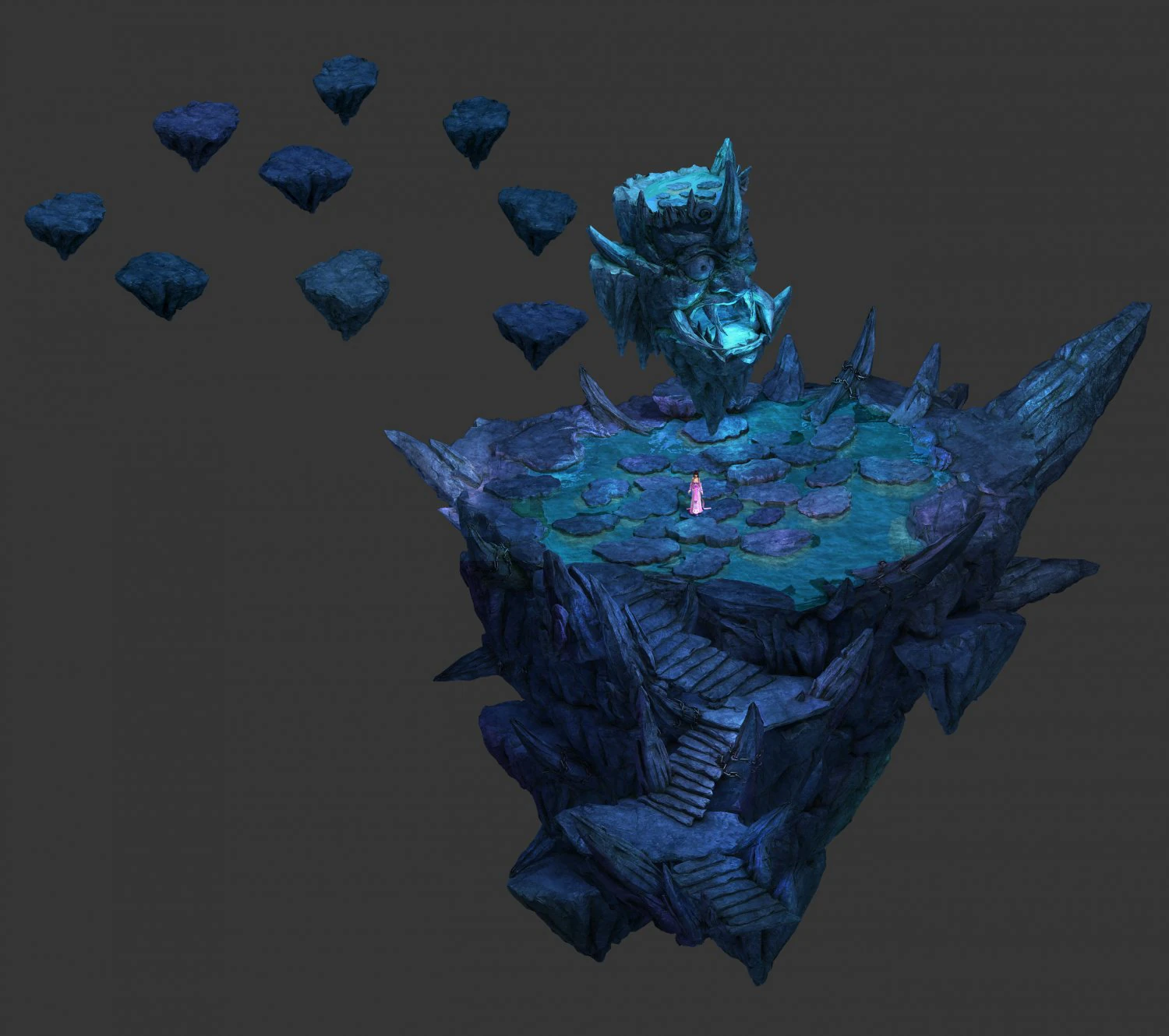 magic territory - the god of the pool 3D Model .c4d .max .obj .3ds .fbx .stl .blend 