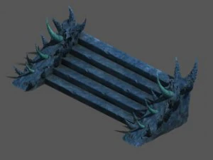 territorio m&aacute;gico - escalera de piedra empinada Modelo 3D
