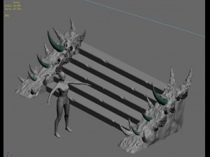 magic territory - staircase steep stone 3D 모델