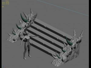 magic territory - staircase steep stone 3D Model