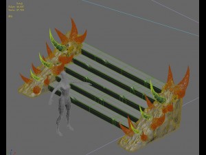 magic territory - staircase steep stone 3D 모델