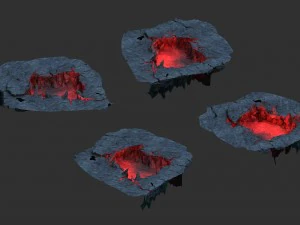 마법의 영토 - 손상된 표면 3D 모델