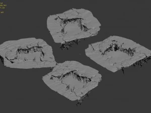 마법의 영토 - 손상된 표면 3D 모델