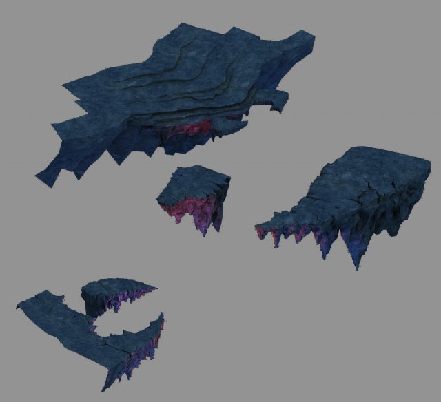 magic territory - stone road 3D Model .c4d .max .obj .3ds .fbx .stl .blend 