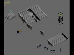 magic territory - stone - railing - steps - stone Modello 3D