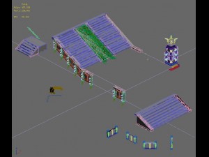 magic territory - stone - railing - steps - stone Modello 3D