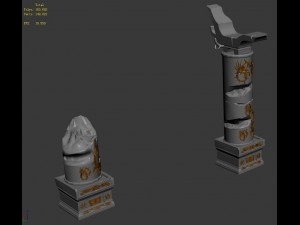 magic territory - pillars 3D Modell