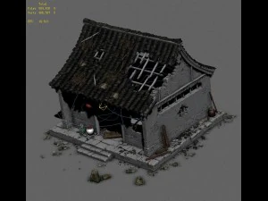 damage - mountain temple 3D Model