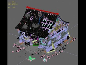 damage - mountain temple 3D Model