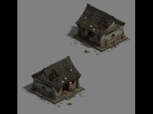 damage - mountain temple 3Dモデル