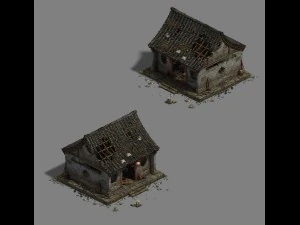 damage - mountain temple 3D Model