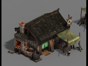 ordinary town - blacksmith shop 3D Model
