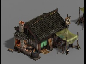 ordinary town - blacksmith shop 3D Model