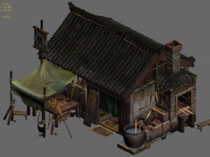 ordinary town - blacksmith shop 3D Model