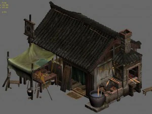 ordinary town - blacksmith shop 3D Model