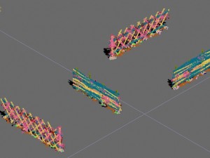 forest objects - bamboo fence 3D Model
