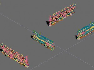 forest objects - bamboo fence 3D Model