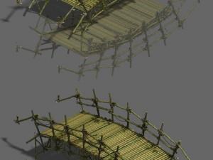 forest objects - bamboo bridge Modello 3D