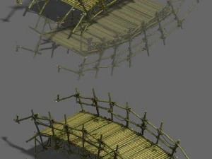 forest objects - bamboo bridge 3D Model