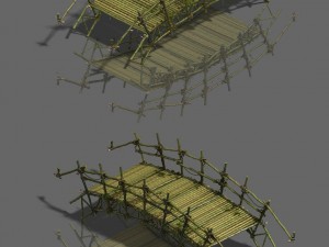 forest objects - bamboo bridge Modello 3D