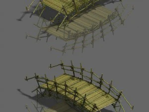 forest objects - bamboo bridge 3D Model
