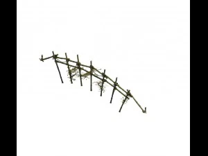 forest objects - bamboo bridge 3D Model