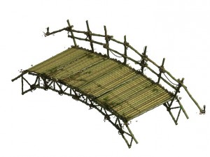 forest objects - bamboo bridge Modello 3D