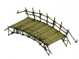 forest objects - bamboo bridge 3D Model