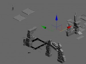 desert - residual buildings Model 3D