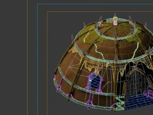 desert gobi - octagonal tent 3D Model