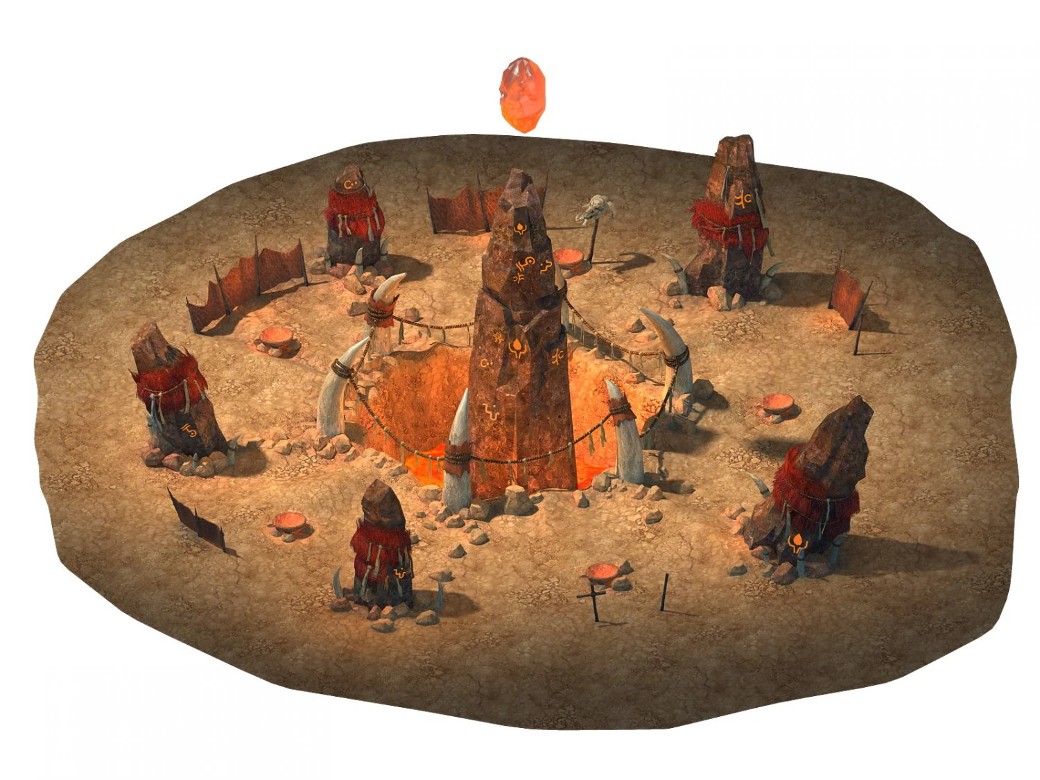 desert gobi - shaman magic array 3D Model .c4d .max .obj .3ds .fbx .stl .blend 
