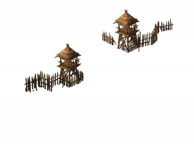 desert gobi - cottage gate 01 Modèle 3D .c4d .max .obj .3ds .fbx .stl .blend