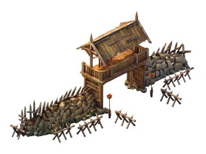 deserto de gobi - porta da casa de campo 02 Modelo 3D