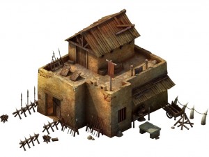 desert gobi - cottage room 3D Model